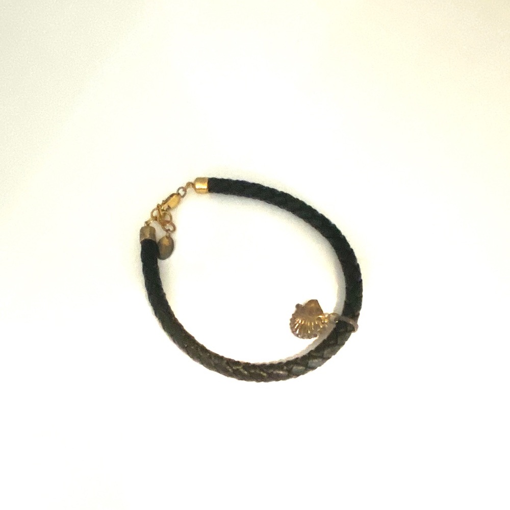 Black leather charm bracelet - Picture 4 of 6